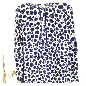 Tory Burch Leopard Print Blouse